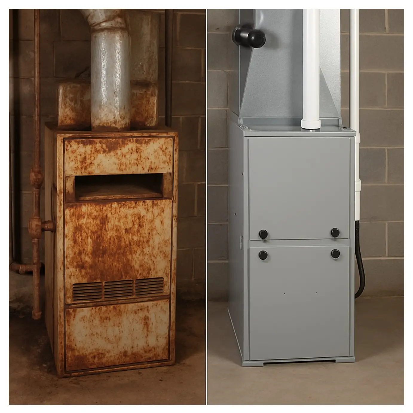 Home Heating System - Before and After