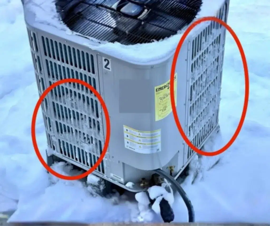 Snow in heat pump Troubleshooting