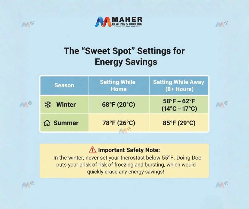 Winter Summer Settings for Energy Savings
